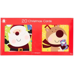 Pack of 20 Fun Characters Christmas Cards