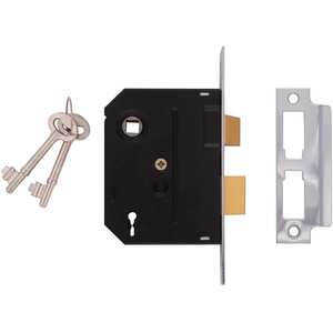 UNION 2648 tubular mortice latch silver enamel 76mm case 57mm backset