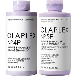Olaplex No.4P Blonde Enhancer Toning Shampoo and No. 5P Blonde Enhancer Toning Conditioner 250ml Duo