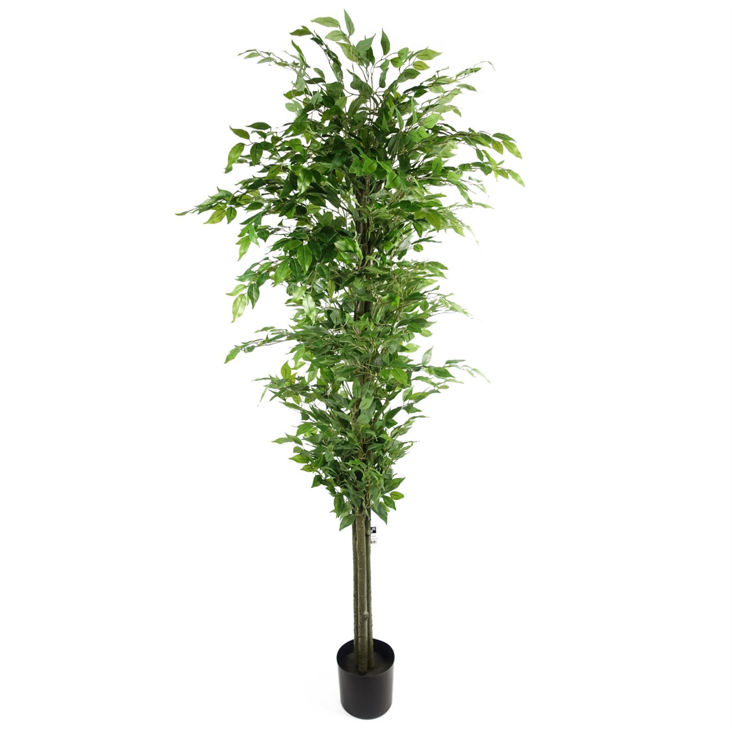Large Artificial Ficus Tree In Black Pot 180cm - Green