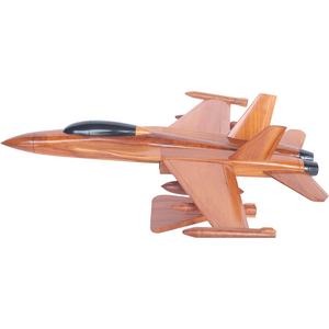 F-18 Super Hornet Wooden Jet - Premium Display Model