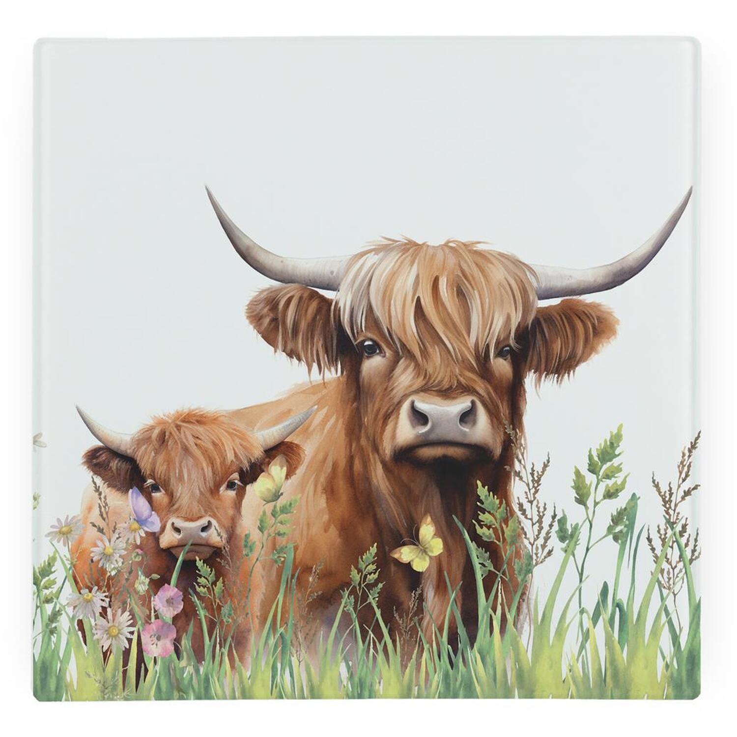 Image of Highland Cow Mum & Calf Glass&hellip;