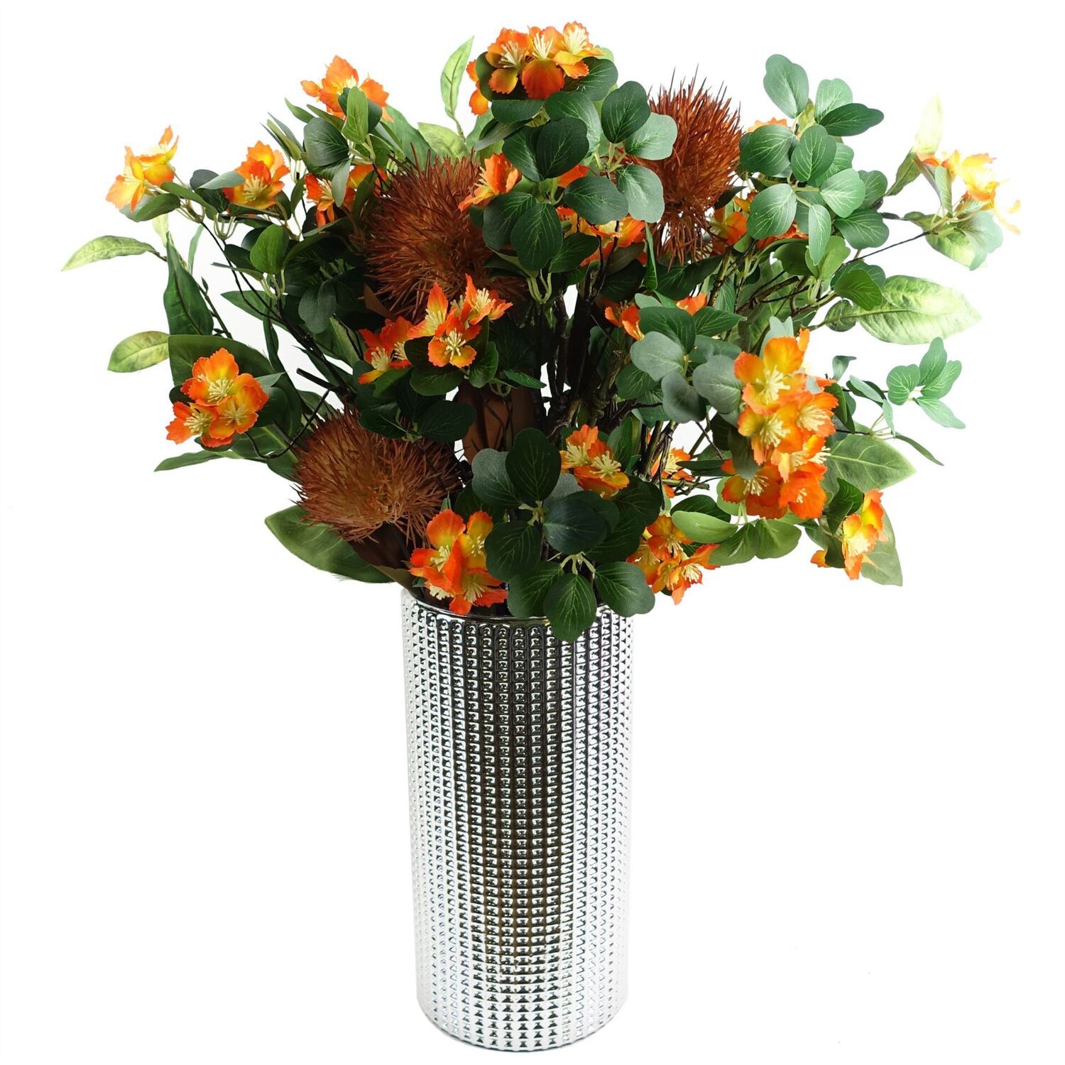 B&Q -  Pack Of 6 X 60Cm Flower Foliage SprayOrange - Image 3