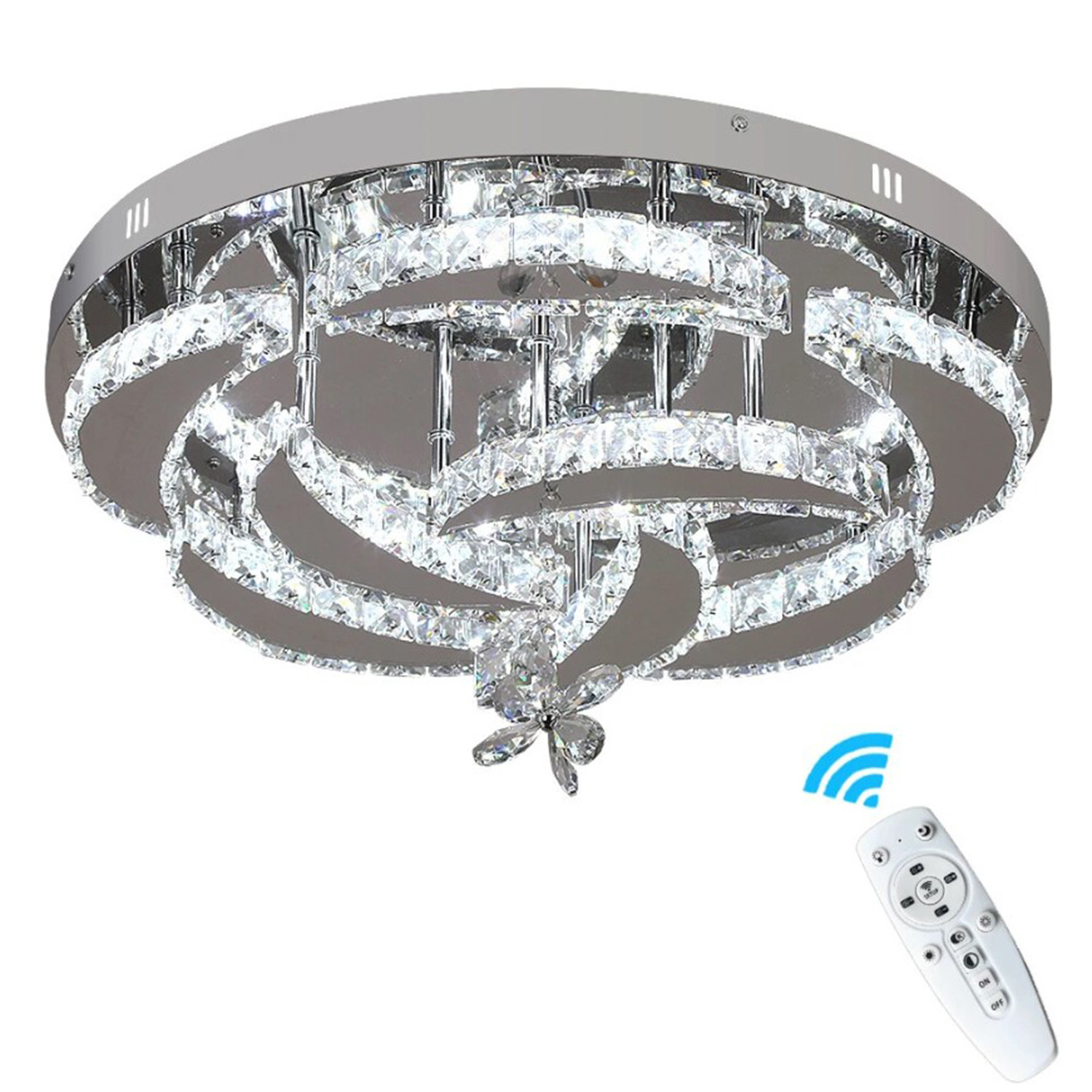 The Bath Plus Tb+ Chandelier Silver Round Dimmable - Silver