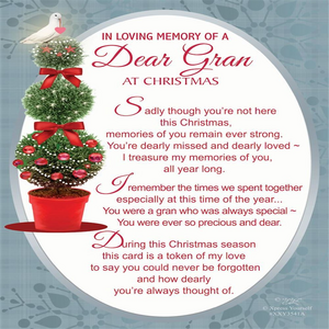 InLovingMemoryofaDearGranChristmasGravesideKeepsakeCard