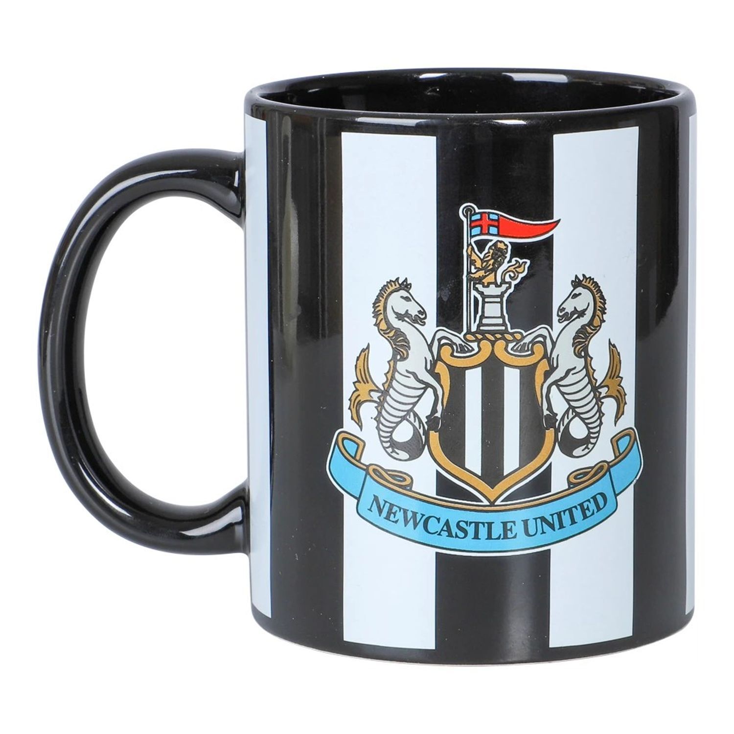 Newcastle United Fc Unisex Black Stripe Ceramic Mug In - Image 2