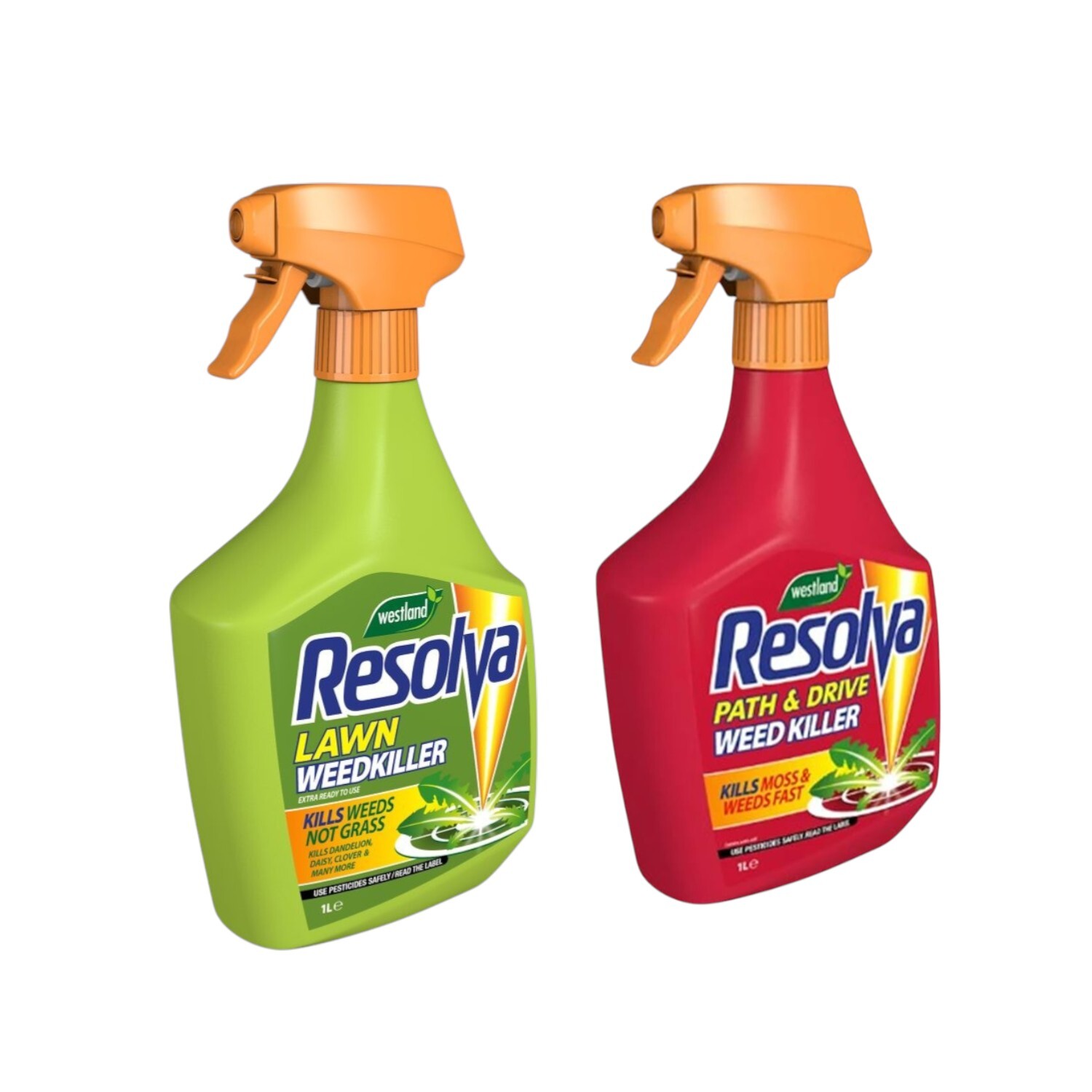 Resolva Lawn And Path Weedkiller Sprays - Clear Yellowish