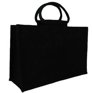 Black Jute Gift Bag with Handles (30x20x10cm high)