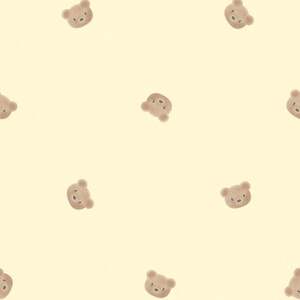 Sample of Cozy Bear Wallpaper in Lemon Yellow