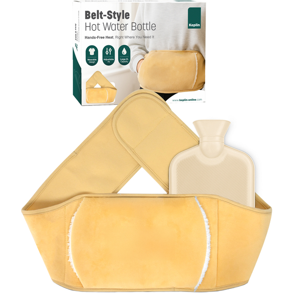 Keplin 2L Hot Water Bottle Belt - Plush Waist Cover