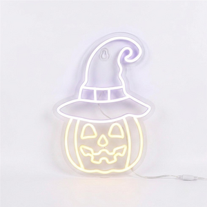 Pegdev USB Powered Pumpkin Neon Silhouette Light Wall Decoration