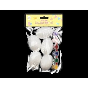Pack of 5 Polystyrene Eggs and Paint