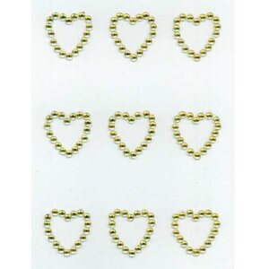 Gold Heart Stickers 10 Pack Party Stickers