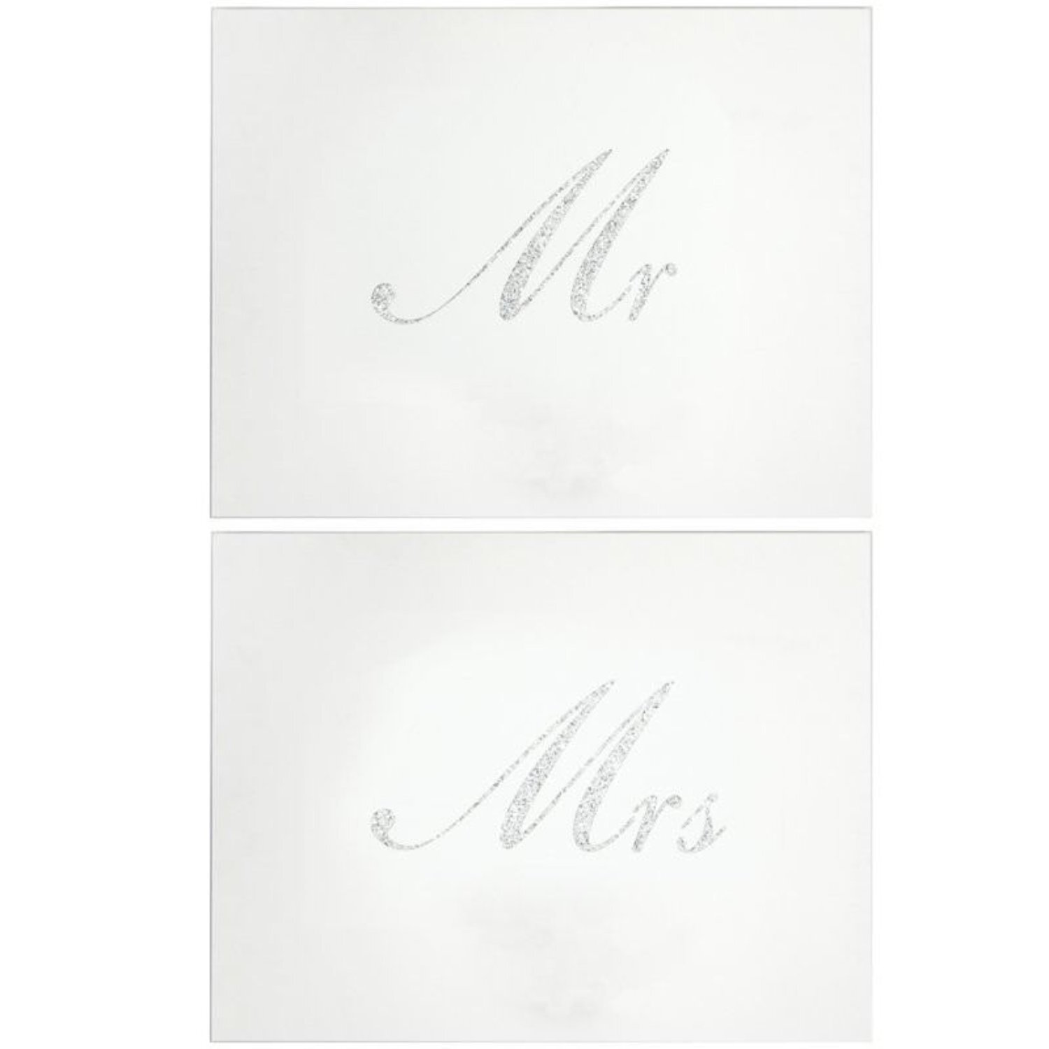 Image of Silver Mr & Mrs Placemats 2&hellip;