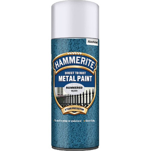 Hammerite Hammered Finish Aerosol Silver 400ml.
