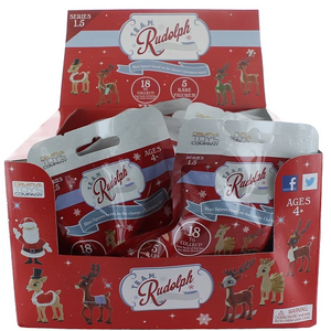 TEAM Rudolph TOY Reindeer Stocking Foilbag 18 piece CDU (series 1.5)