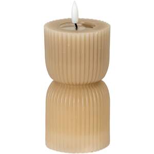 Natural Glow 2.75x6 Stone Carved LED Candle