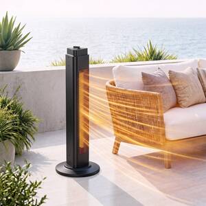 HEATSURE 1200W Carbon Fibre Infrared Heater, Black