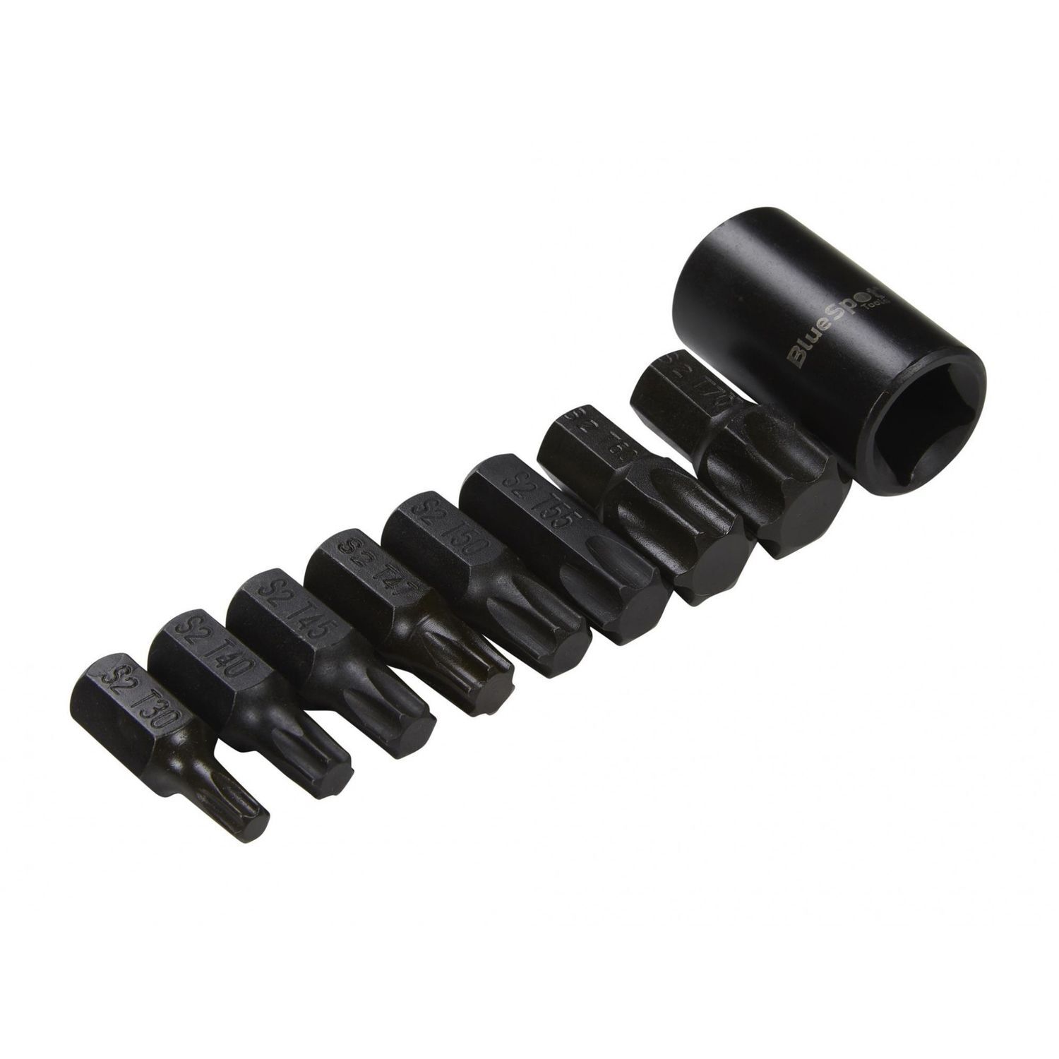 Bluespot Tools 1/2In Impact Torx Bit Set, 9 Piece