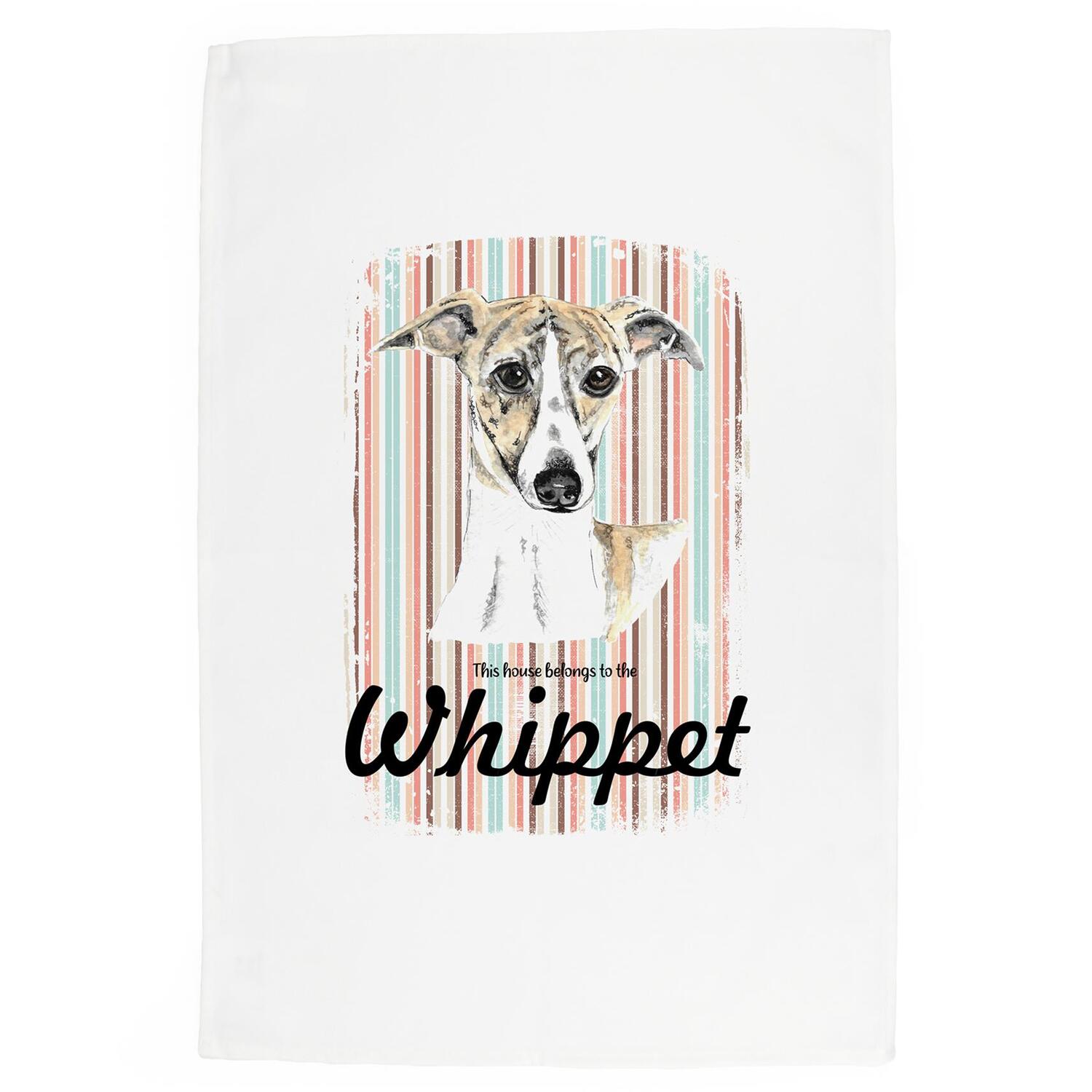 B&Q - Whippet Tea TowelNovelty Dog Themed Gift Kitchen Linen/dish Cloth - Image 2