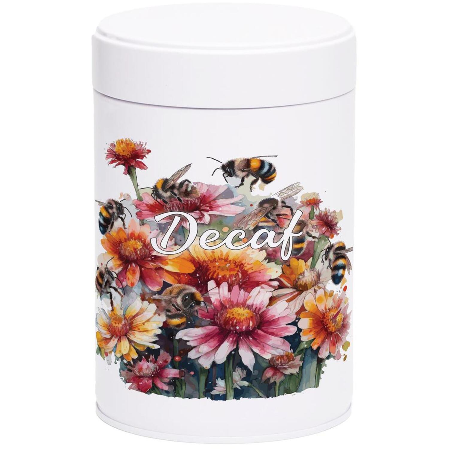 B&Q - Flowers & Bees Twist-Lid Kitchen CanisterDecaf - Image 2