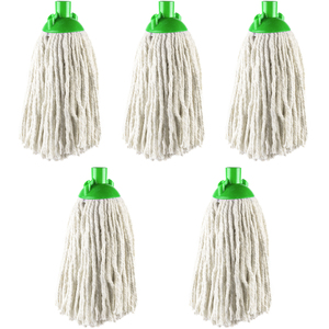 Hardys Mop Heads Replacement - Commercial & Household - Colour Coded Yarn Floor Mops - Green