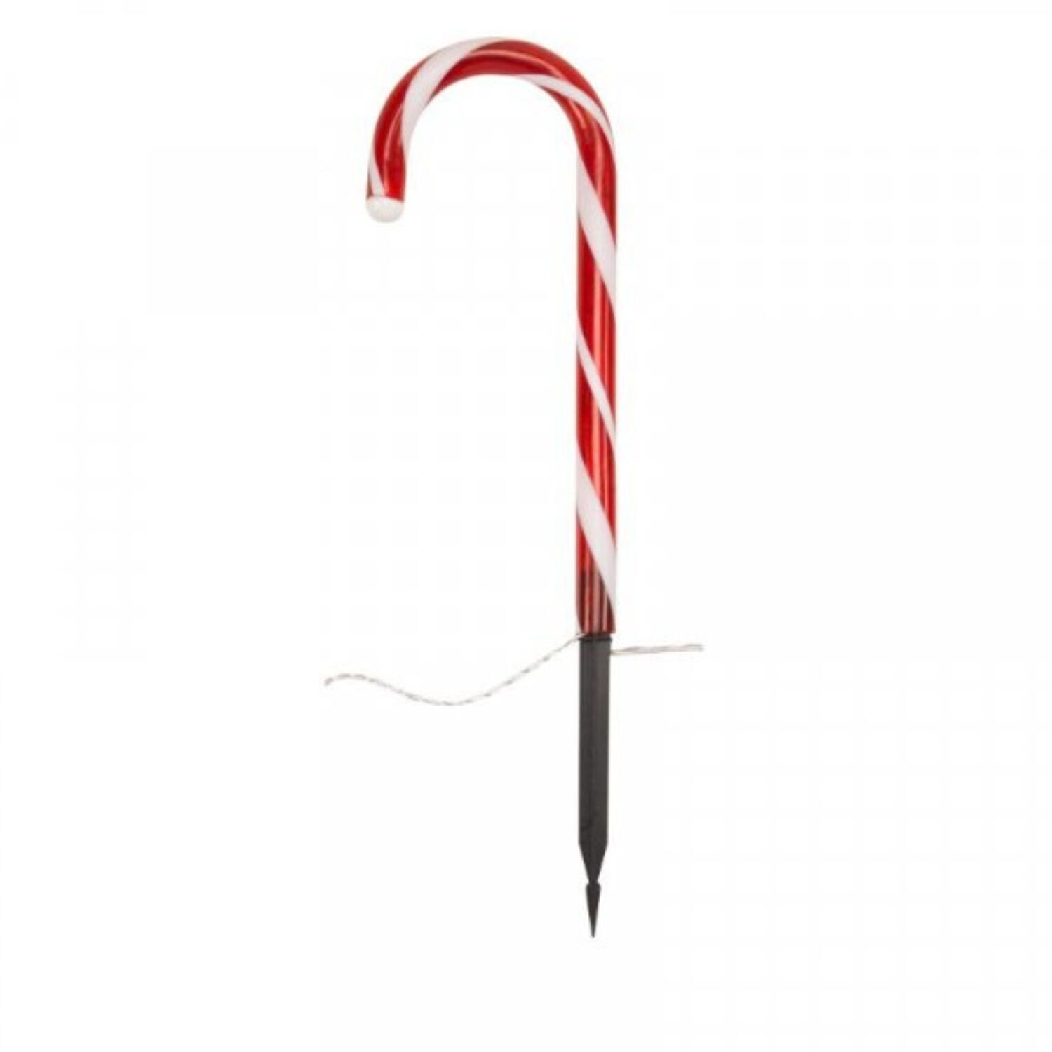 Samuel Alexander Set of 6 LED Christmas Candy Cane Garden Stakes - Red & White Stripe - 30 LEDs - Image 5
