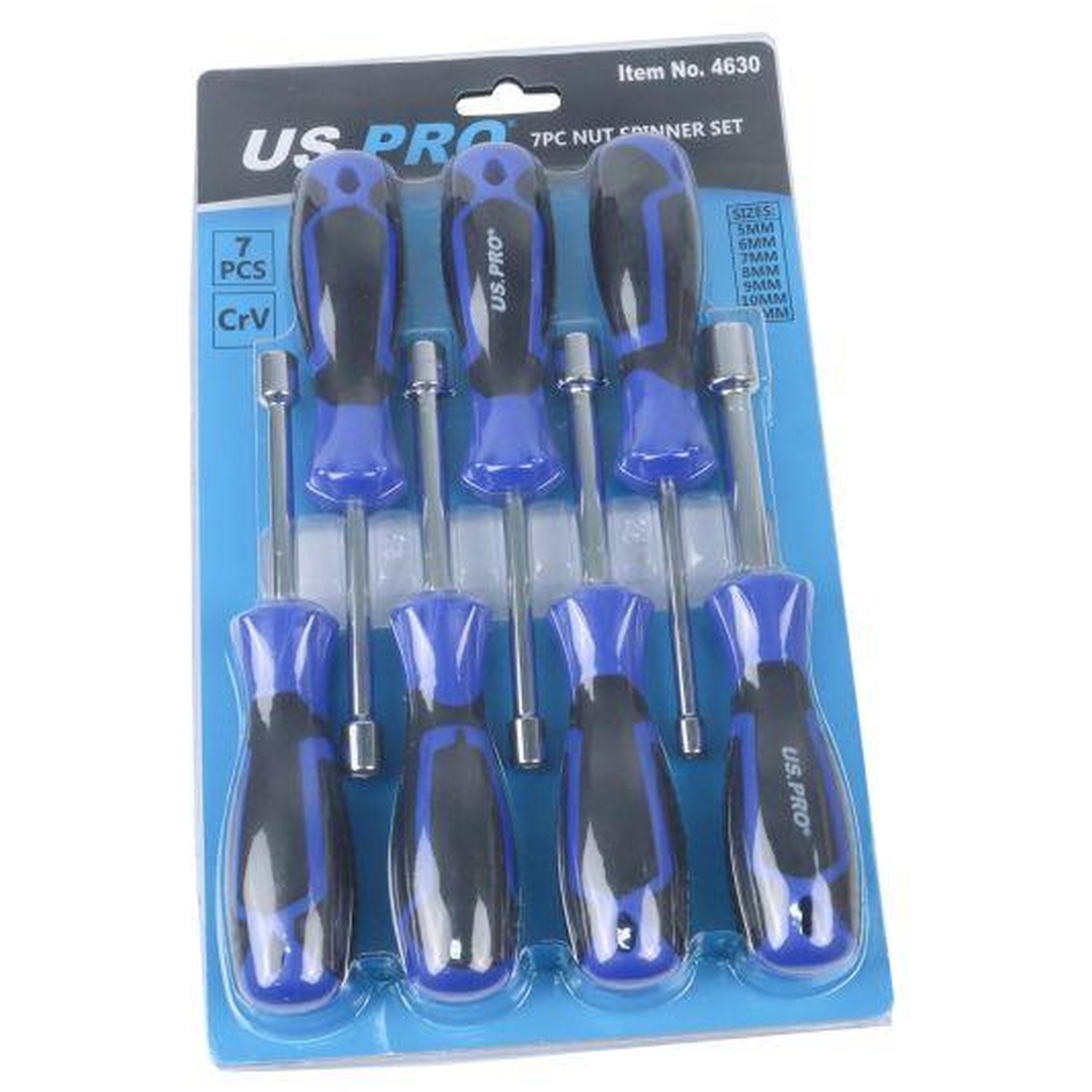 B&Q - Tools 7Pc Nut Spinner Screwdriver Set 513mm Cr-V 4630 - Image 4
