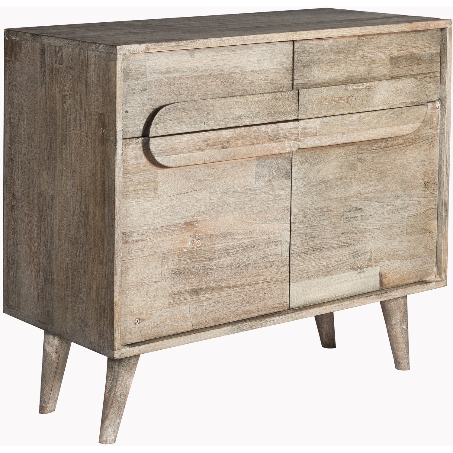 IH Design - Greyston Wooden Small Sideboard with 2 Drawers and 2 Doors - Grey thumbnail