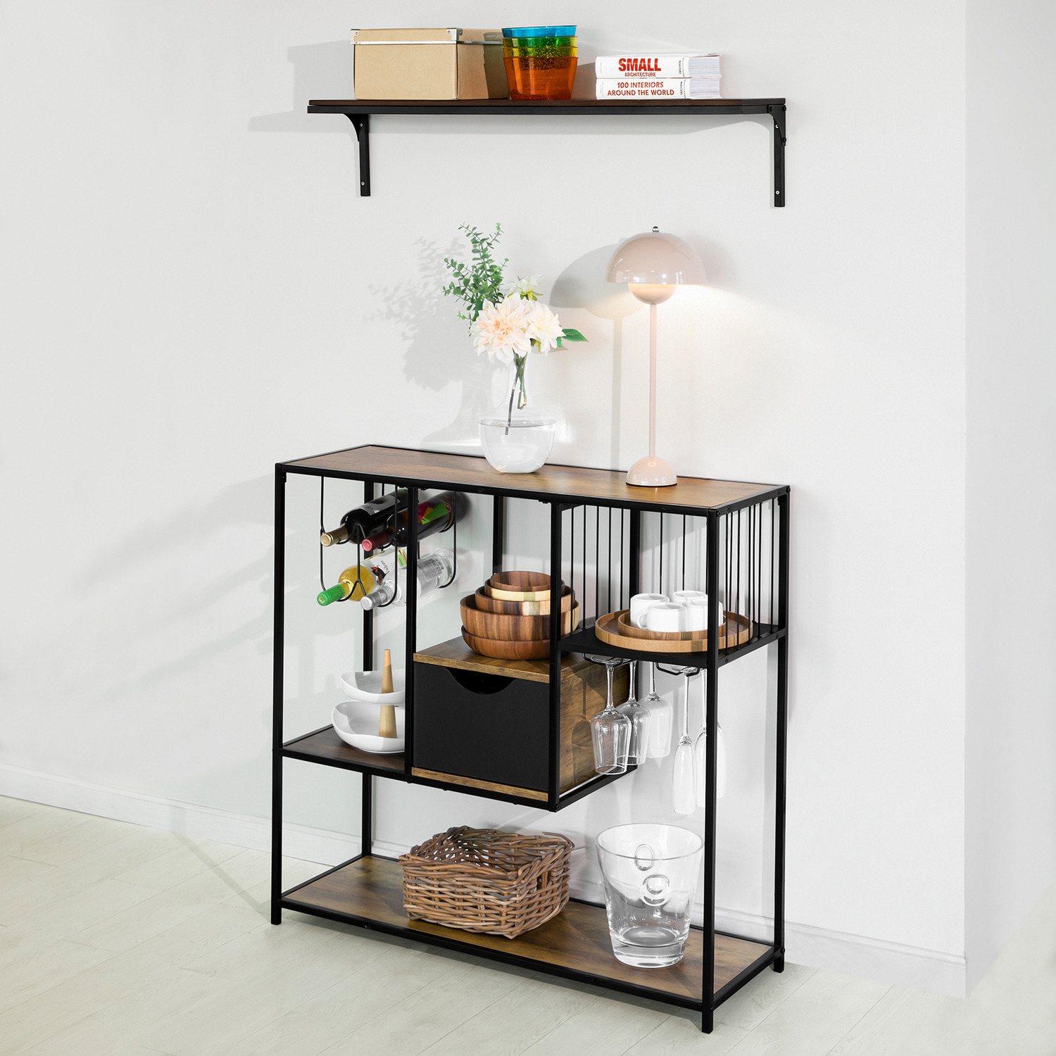 Storage Side Shelf SoBuy Industrial Style Storage Shelf Sideboard