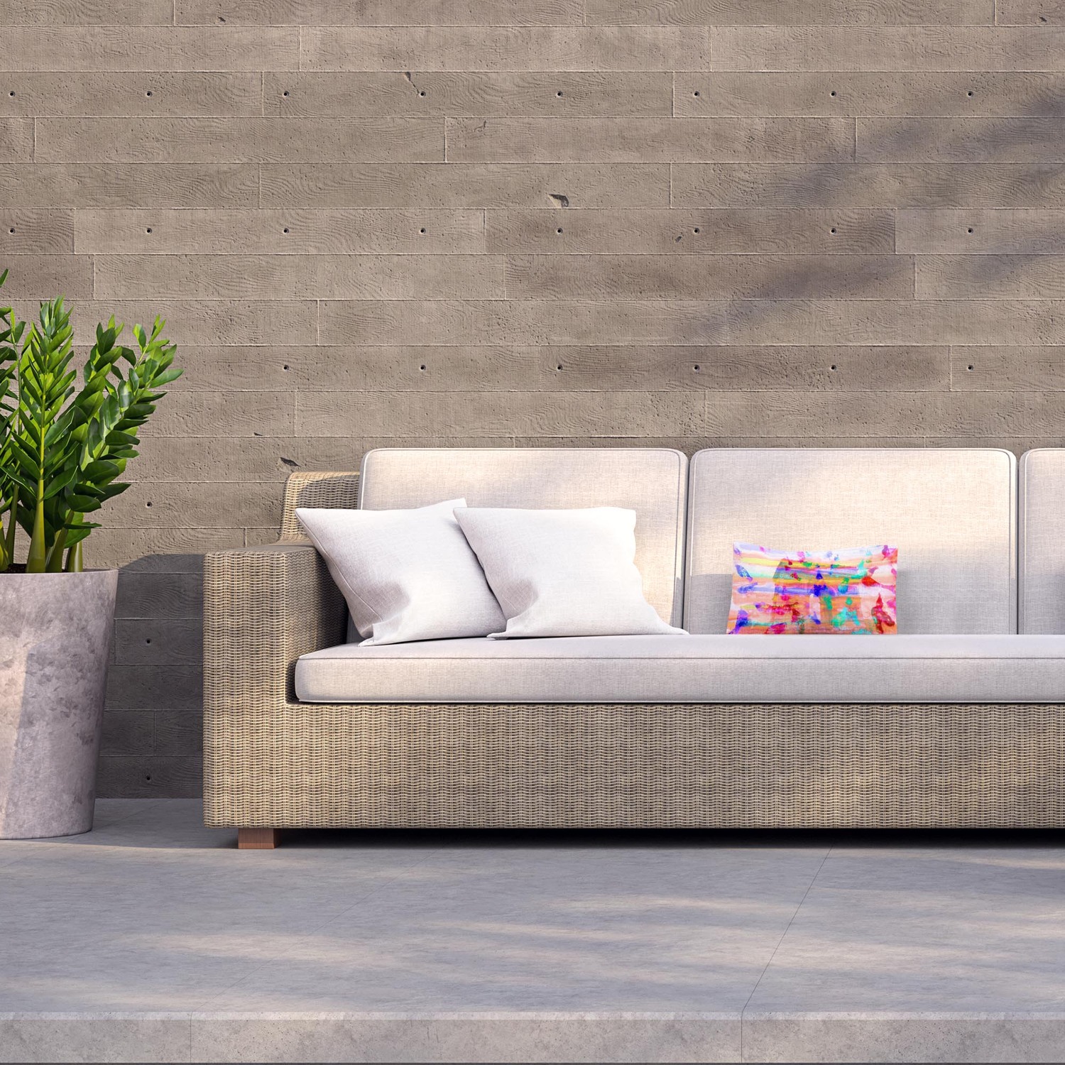 Arc De Triomphe Outdoor Cushion - Red