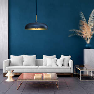 Milagro Pendant Lamp Lincoln Blue 1xE27