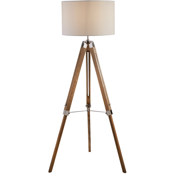Light wood floor lamp
