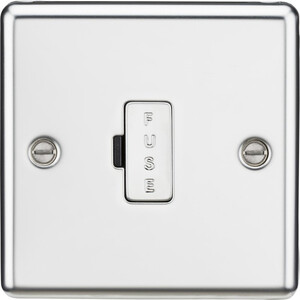 Knightsbridge 13A Fused Spur Unit - Rounded Edge Polished Chrome