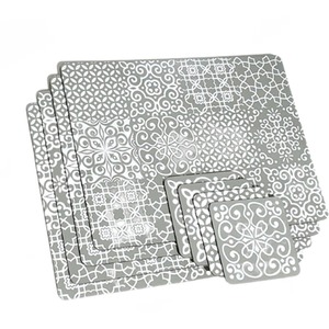 Set of 8x Geometric Printed Coaster Placemat