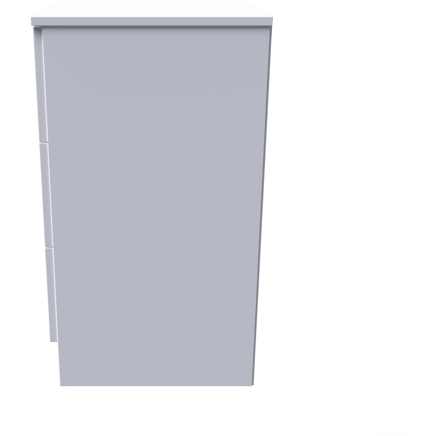 Plymouth Ready Assembled 3 Drawer Bedside Cabinet - White Matt