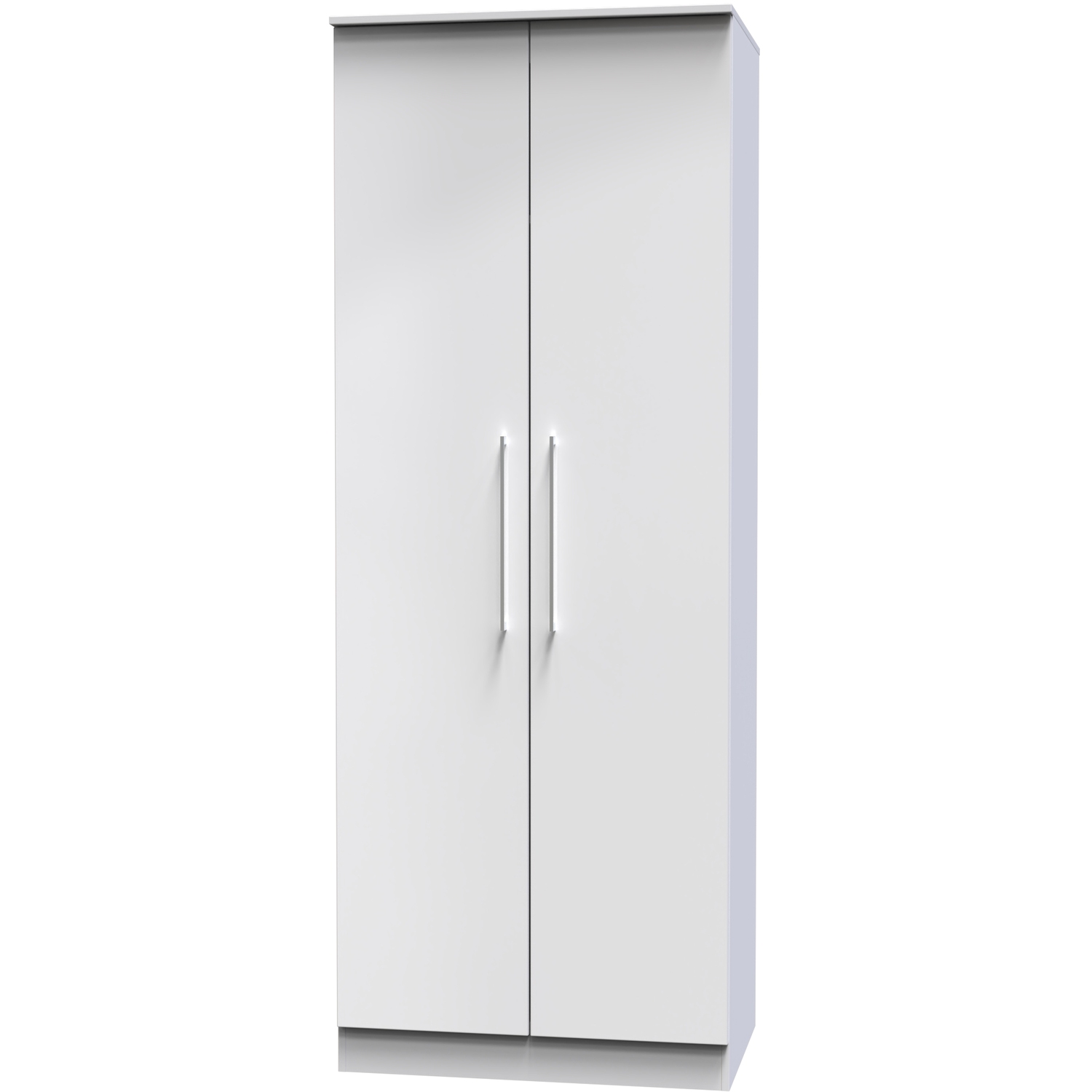 Worcester Ready Assembled Tall Plain Wardrobe - White Matt