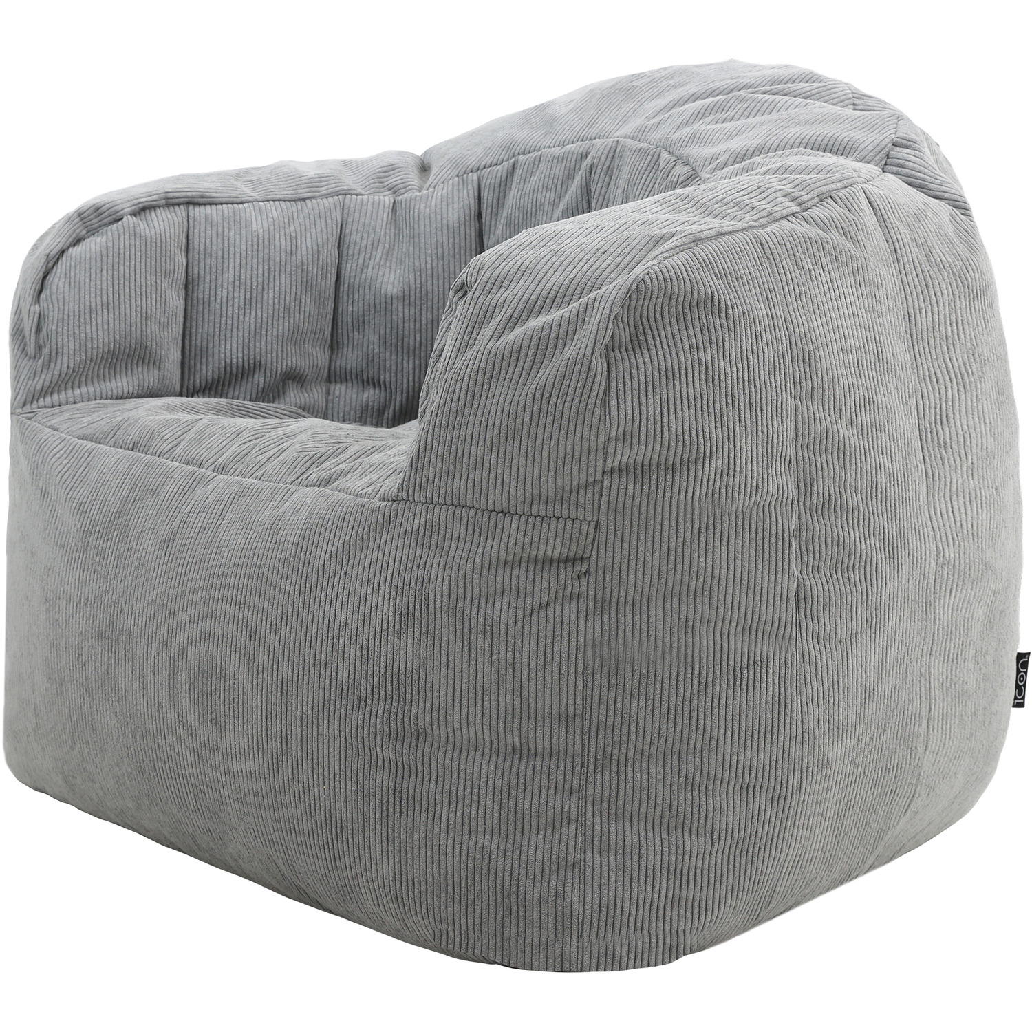 icon Clara Fine Cord Bean Bag Armchair - Charcoal Grey thumbnail