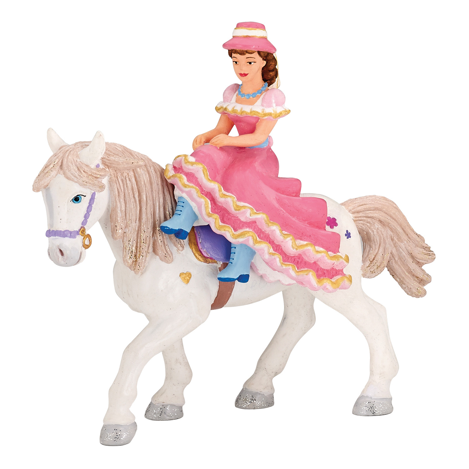 Image of PAPO The Enchanted World Horsewomen with Hat Toy Figure Set - 39074 - Multi-colour