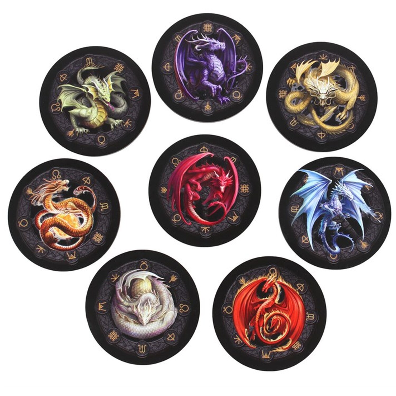 Image of Set Of 8 Dragons Of The&hellip;