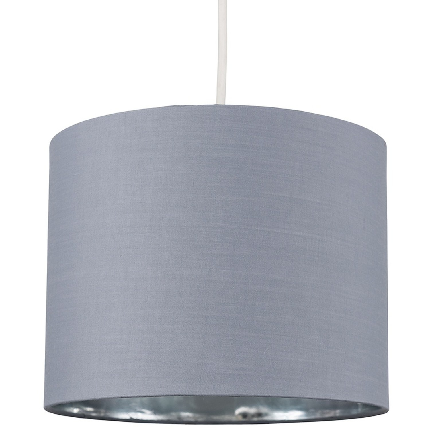Reni Small Grey And Chrome Ceiling Pendant Shade - Grey
