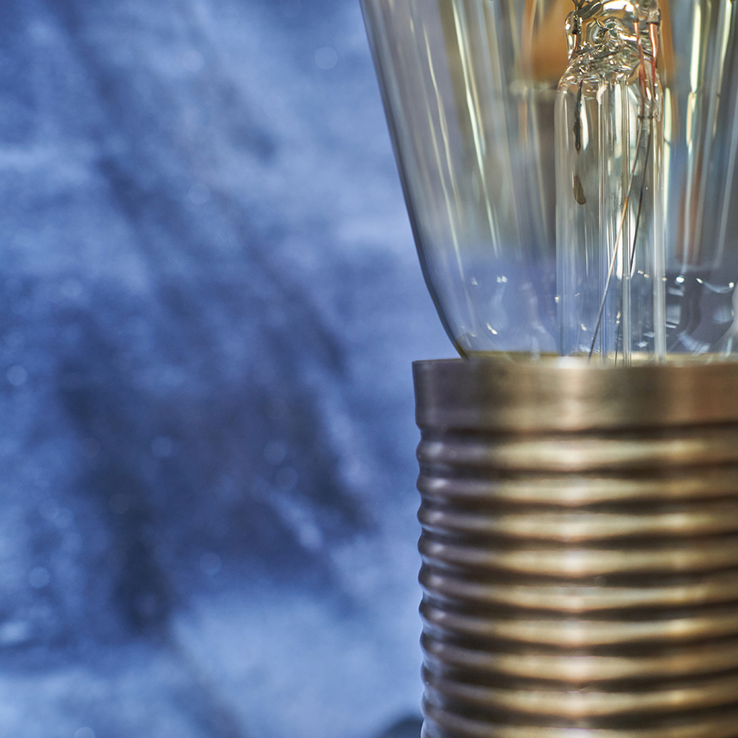 Idris Marble And Brass Book End Table Lamp - Grey