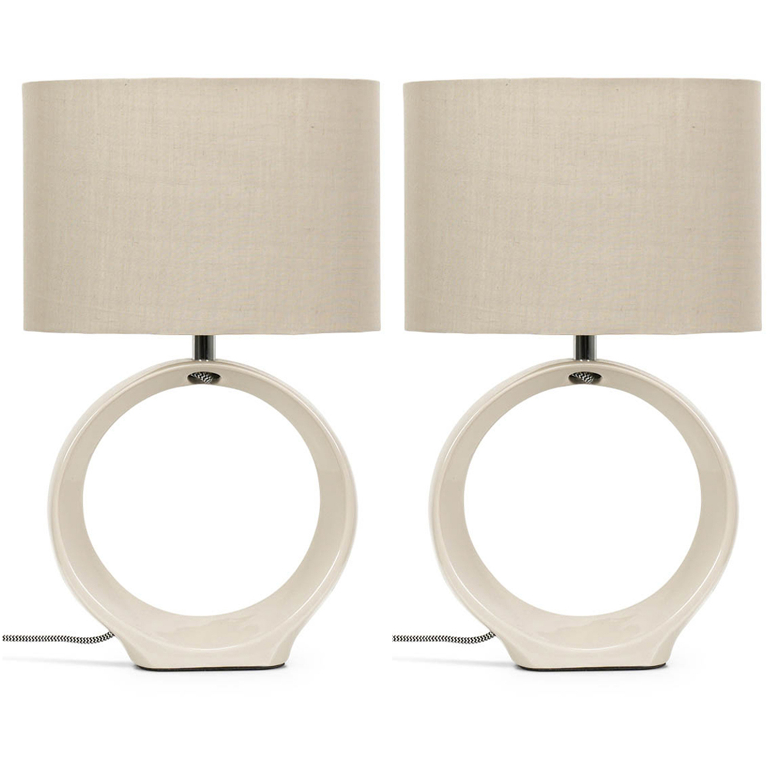Image of Tia Hoop Ceramic Table Lamps -&hellip;