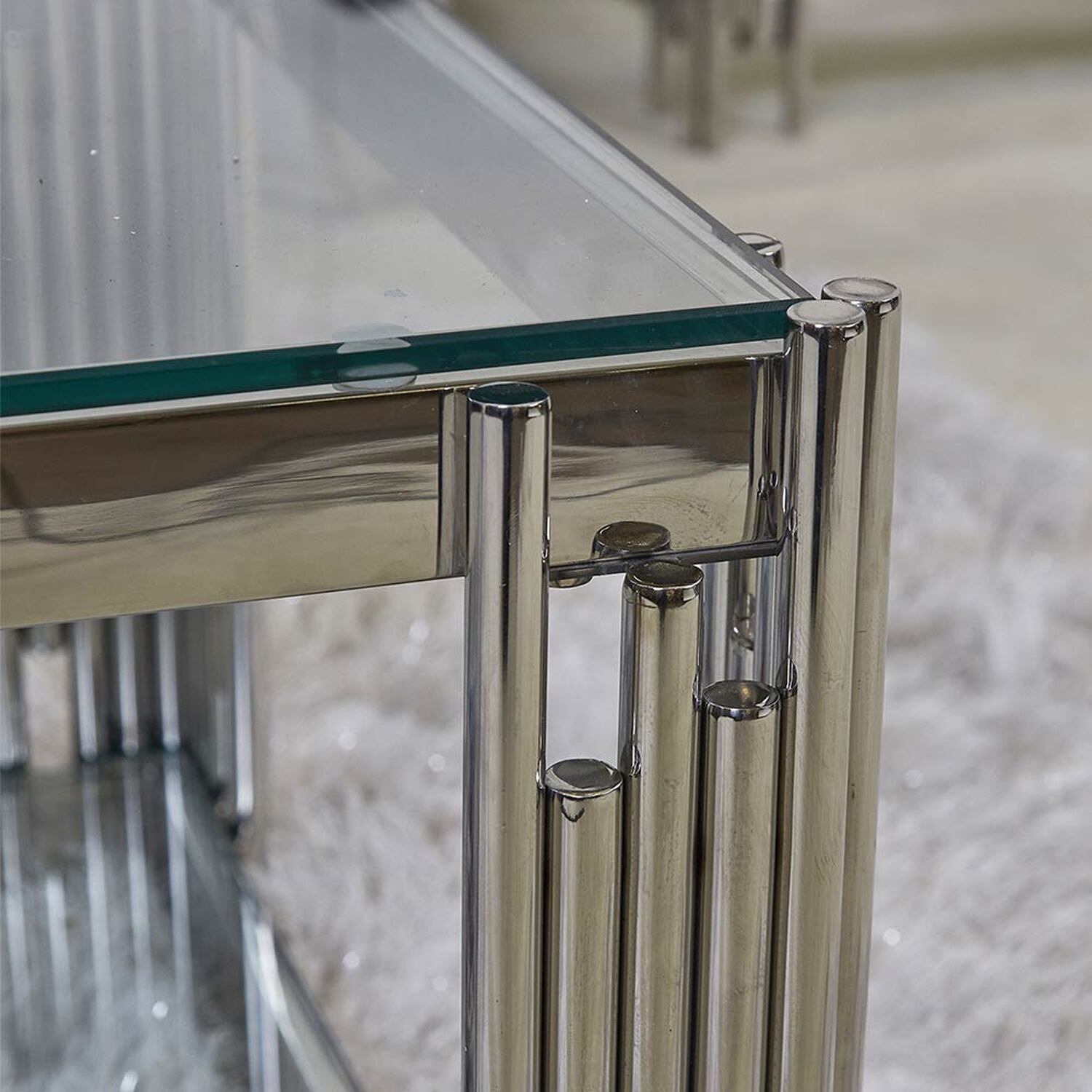 Sofa Side Table For Living Room - Shinny