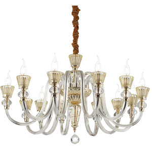 Strauss  12 Light Chandelier Rose Gold Finish, E14