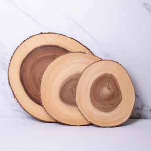 3pc Wooden Serving Board Set Small, Medium,  Large Acacia Boards