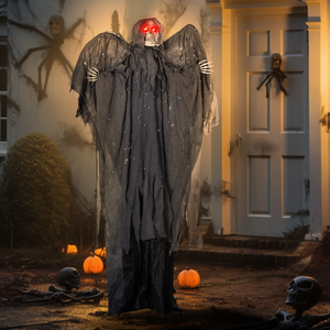 HOMCOM Winged Grim Reaper Outdoor Halloween Animatronic
