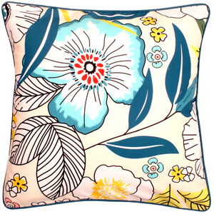 Colourful Floral Print Scatter Cushion