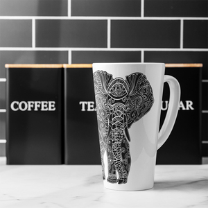 Elephant Silhouette Latte Mug
