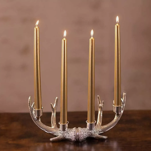 Christmas Gold Taper Candle 4pc